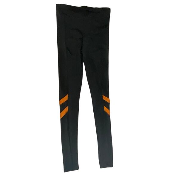 Weissman Dance Leggings Black Orange Size Small Performance Sporty Accent Adult - Picture 2 of 9